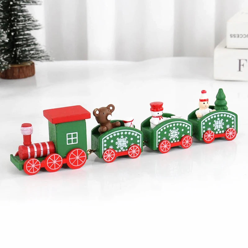 Christmas Wooden Train Ornament -Holiday Decoration & Kids Gift