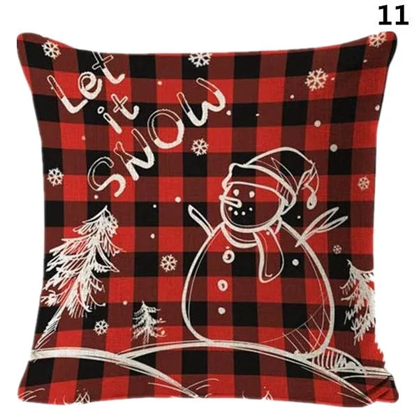 Christmas Pillowcase Cushion Cover – 45x45cm Polyester Home Decor for Living Room