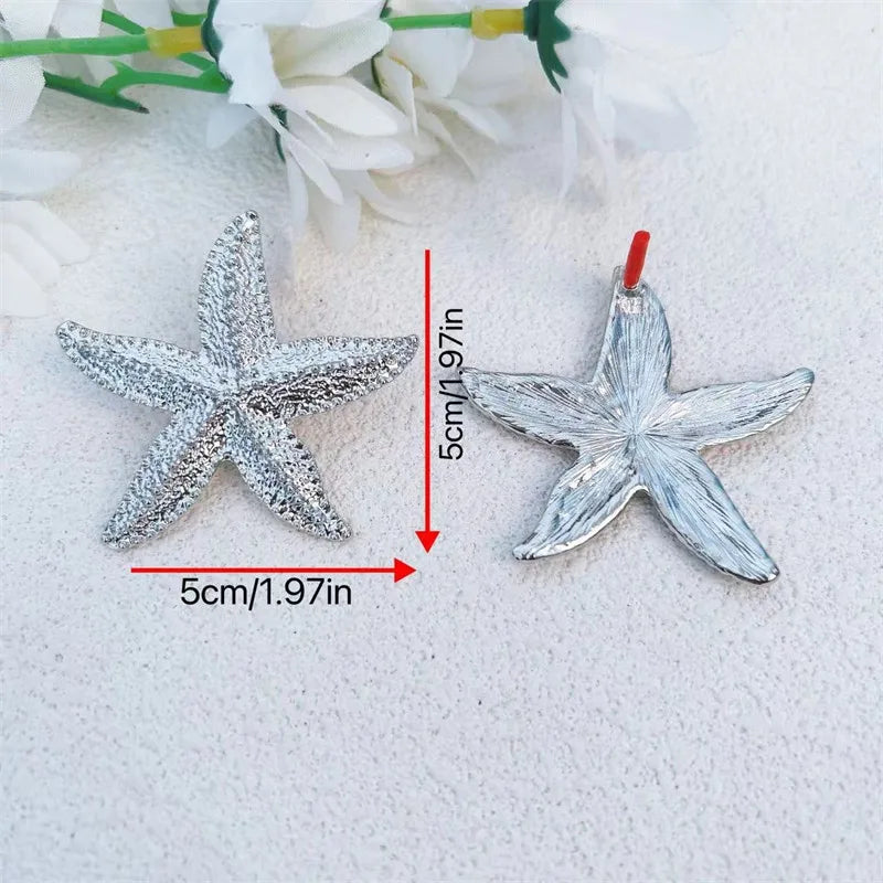 Trendy Gold Large Starfish Stud Earrings for Women