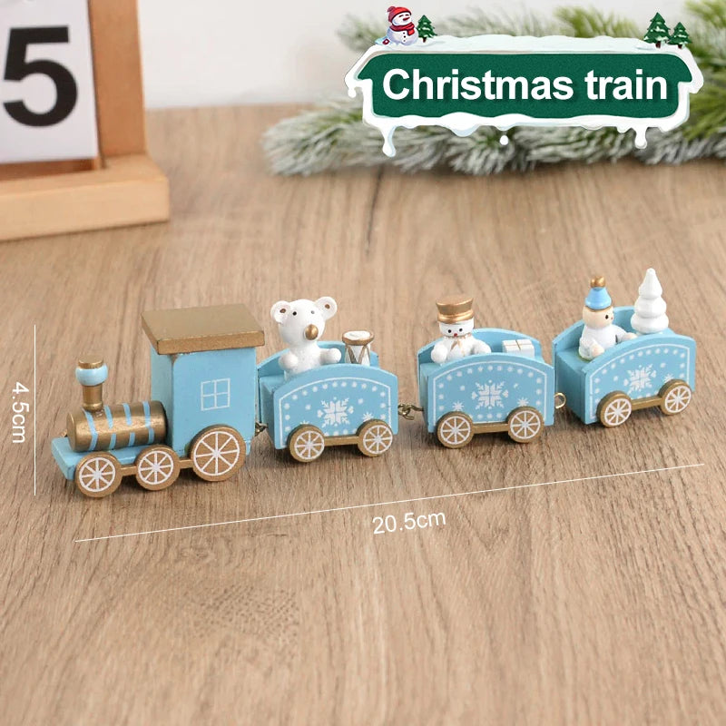 Christmas Wooden Train Ornament -Holiday Decoration & Kids Gift