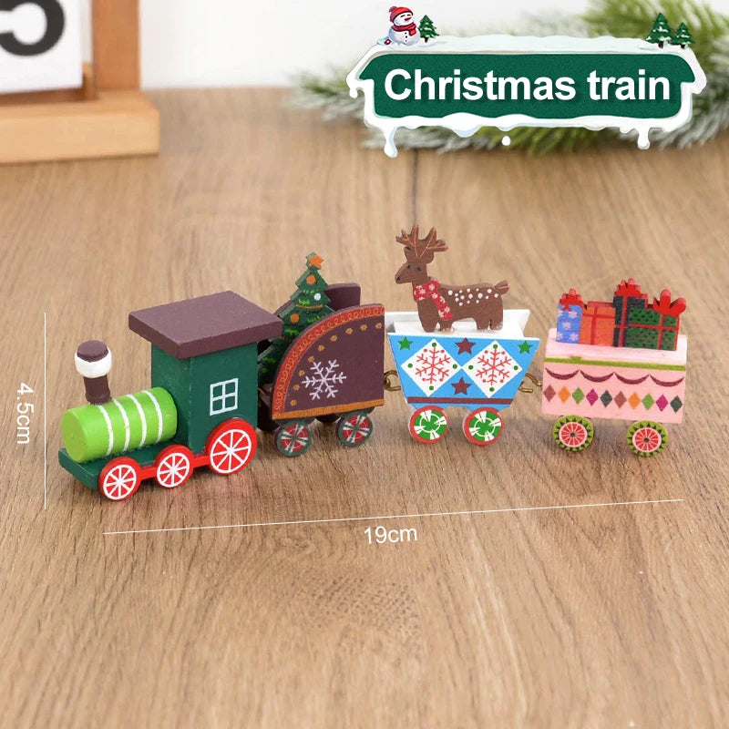 Christmas Wooden Train Ornament -Holiday Decoration & Kids Gift