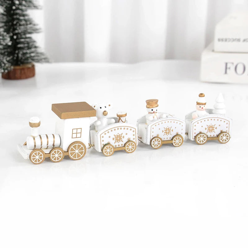 Christmas Wooden Train Ornament -Holiday Decoration & Kids Gift