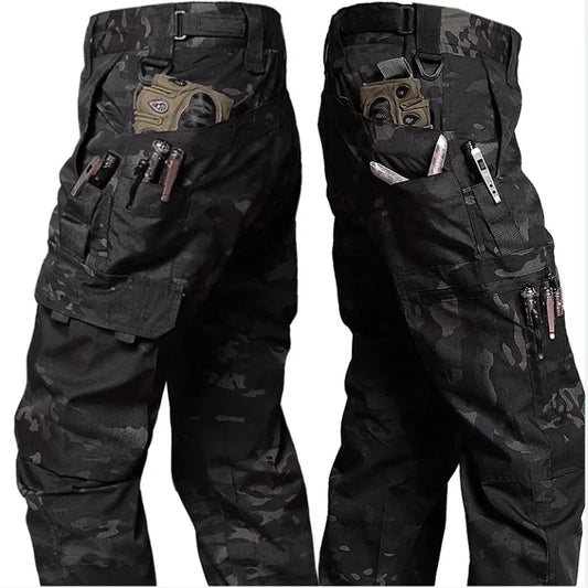 Tactical Waterproof Combat Pants - Men's Multi-Pocket Wear-Resistant Outdoor Cargo Trousers