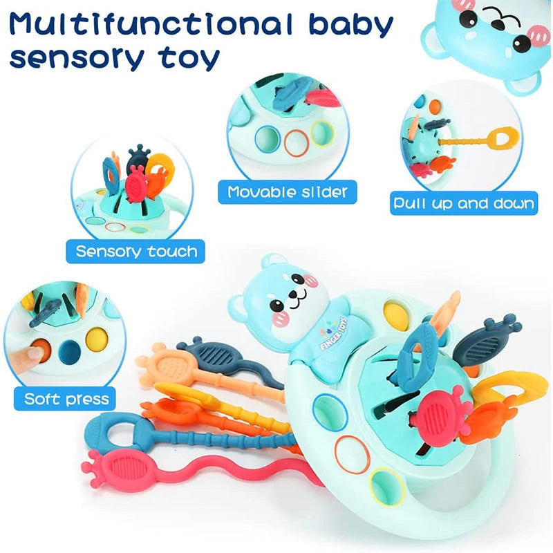 Montessori Silicone Baby Rattle & Teether Toys