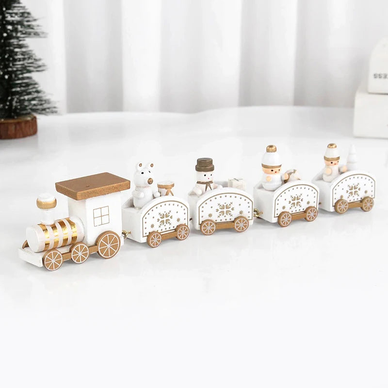 Christmas Wooden Train Ornament -Holiday Decoration & Kids Gift