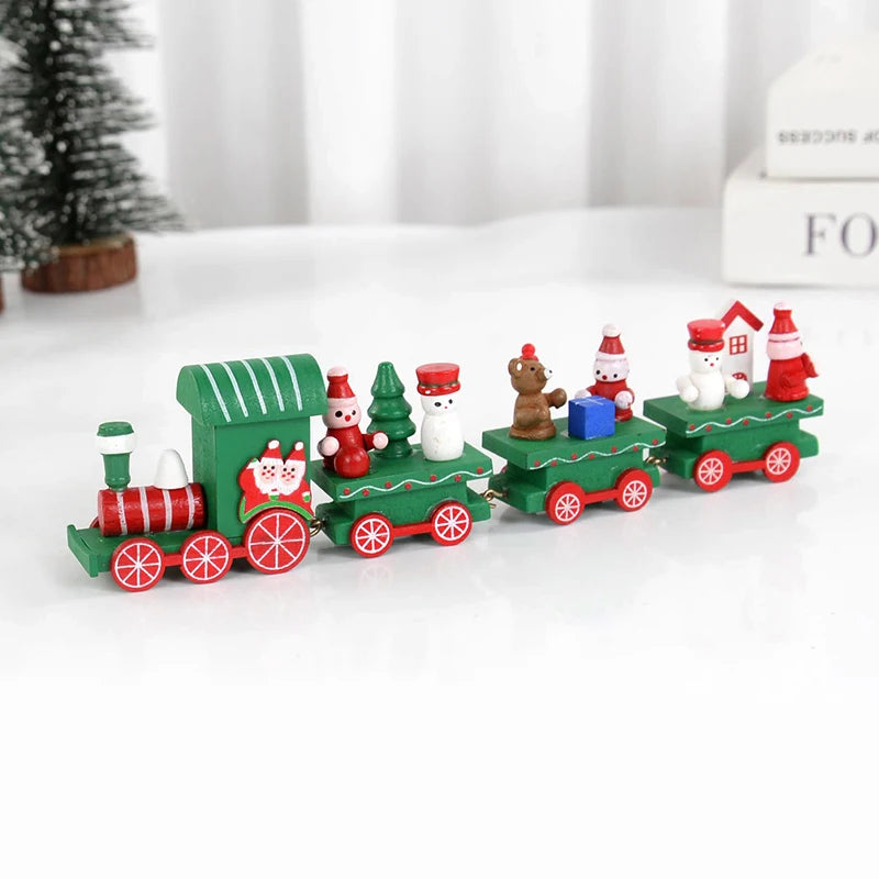 Christmas Wooden Train Ornament -Holiday Decoration & Kids Gift