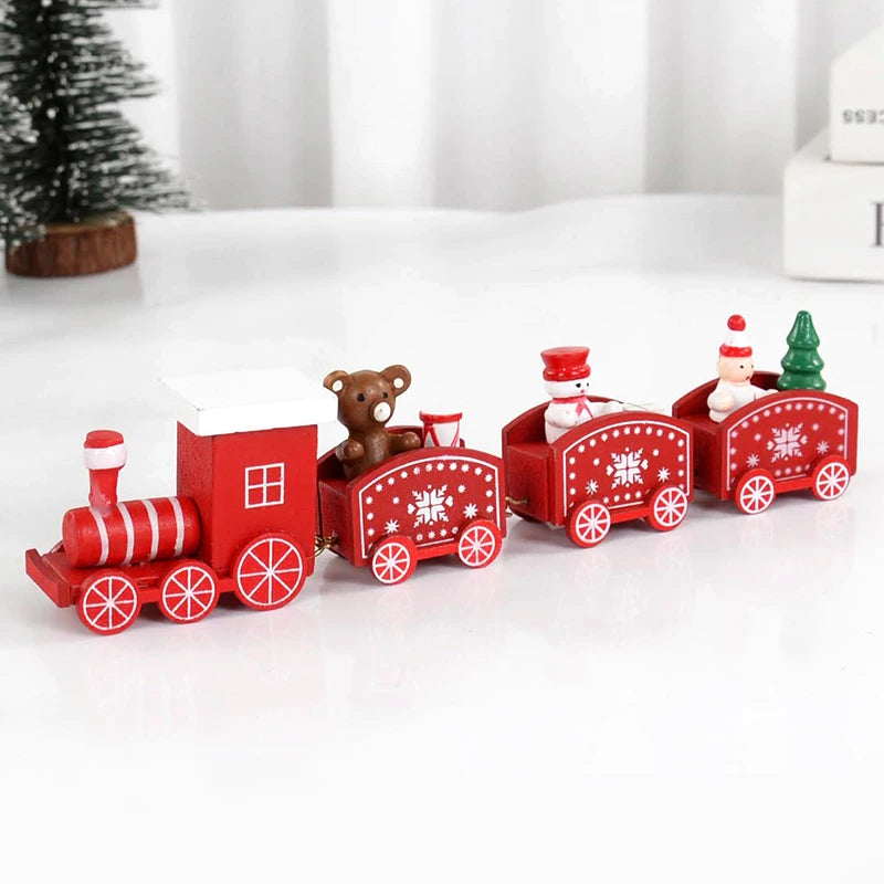 Christmas Wooden Train Ornament -Holiday Decoration & Kids Gift