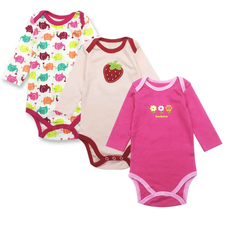 3piece/lot Baby Bodysuit Newborn Babies Boys Girls