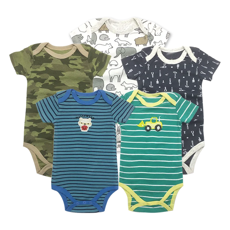 5piece/lot Baby Bodysuit Newborn Babies Boys Girls