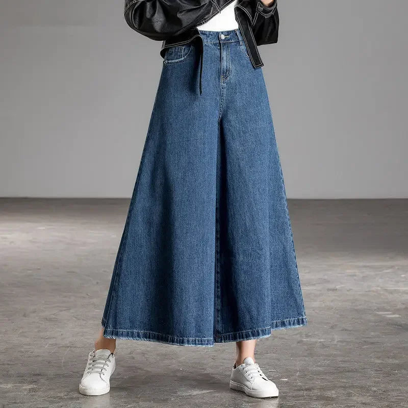 Korean Wide-Leg High Waist Mom Jeans - Baggy Y2K Streetwear Pants