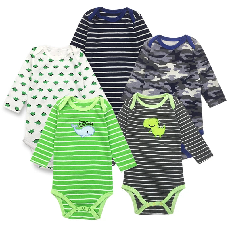 5piece/lot Baby Bodysuit Newborn Babies Boys Girls