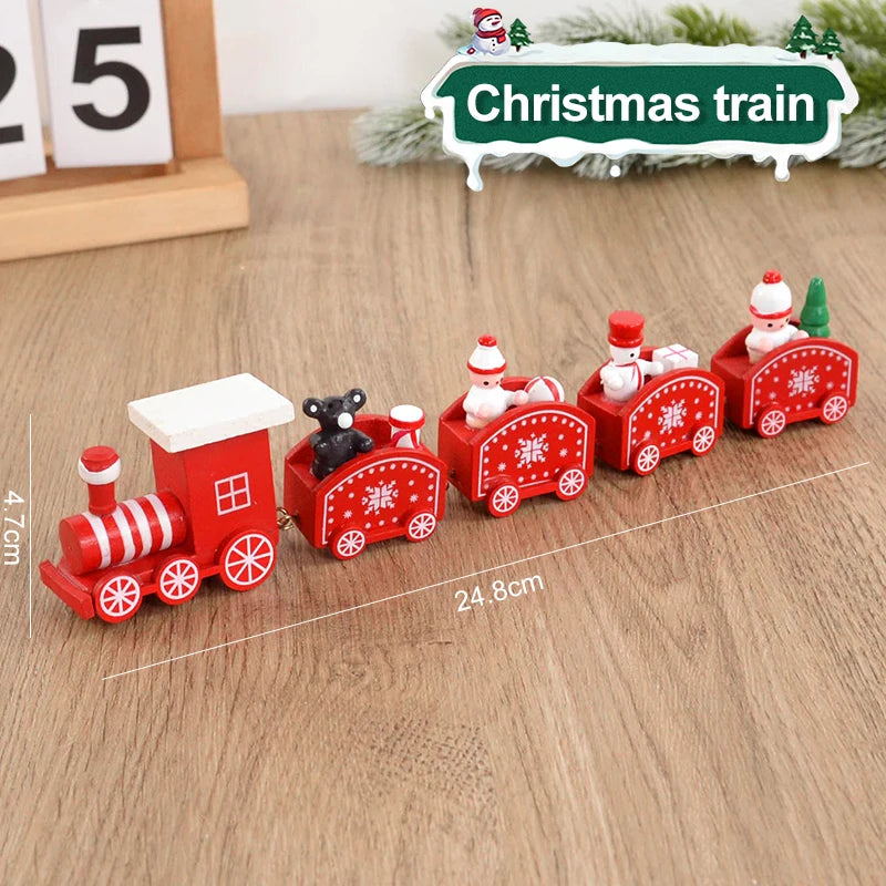 Christmas Wooden Train Ornament -Holiday Decoration & Kids Gift