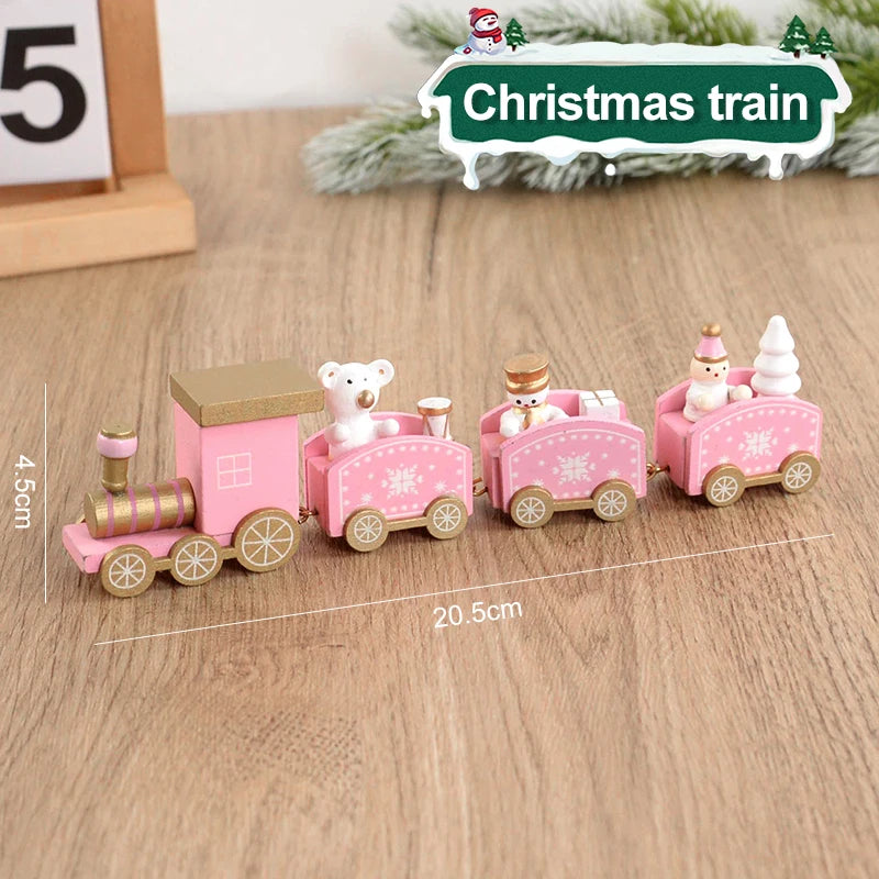 Christmas Wooden Train Ornament -Holiday Decoration & Kids Gift