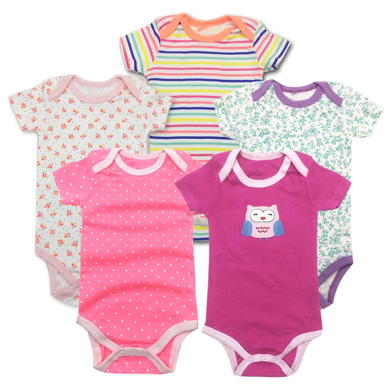 5piece/lot Baby Bodysuit Newborn Babies Boys Girls