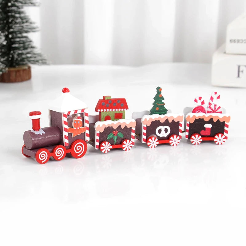 Christmas Wooden Train Ornament -Holiday Decoration & Kids Gift