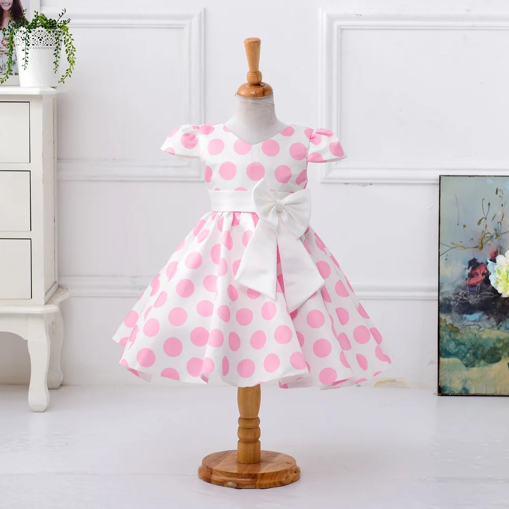 Kids Polka Dot Grace Ball Gown Dress