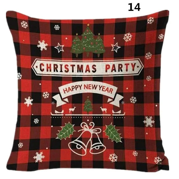 Christmas Pillowcase Cushion Cover – 45x45cm Polyester Home Decor for Living Room