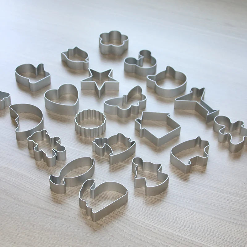 1/30Pcs Stainless Steel Cake Molds – Heart, Star, Flower Shape Pastry & Cookie Cutters