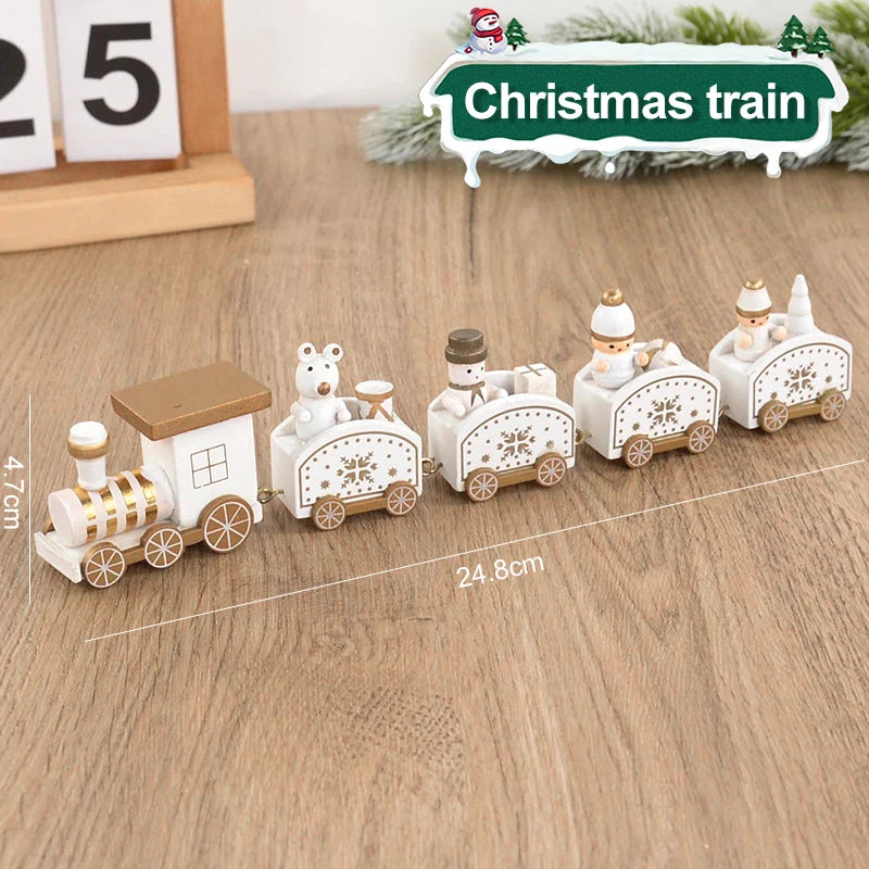 Christmas Wooden Train Ornament -Holiday Decoration & Kids Gift