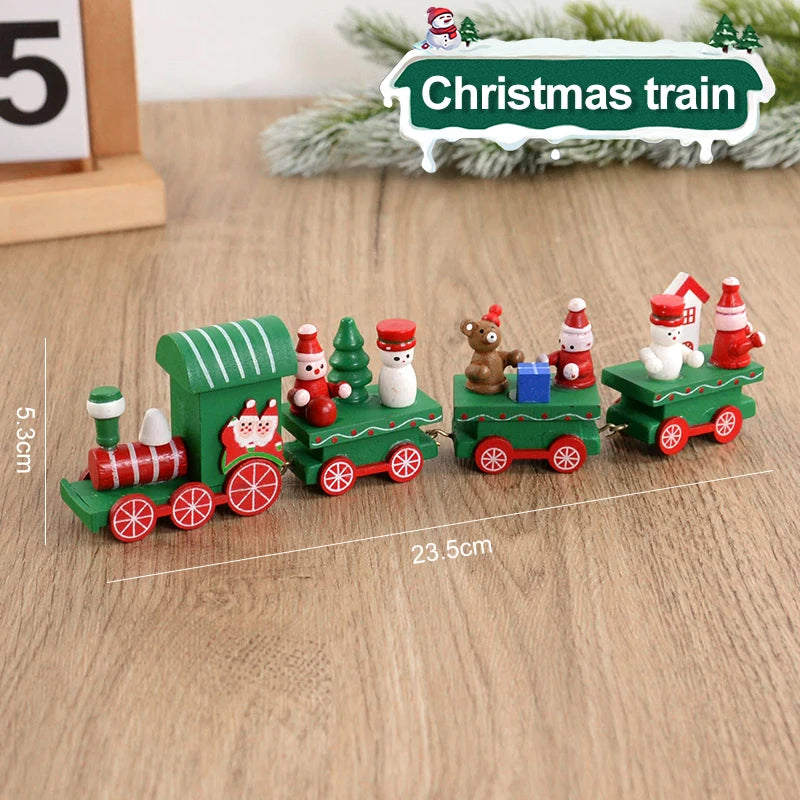 Christmas Wooden Train Ornament -Holiday Decoration & Kids Gift