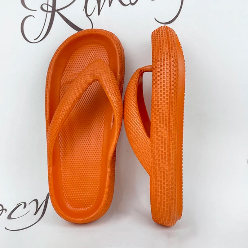 Rimocy Soft EVA Flip Flops - Women’s Non-Slip Cloud Slippers, Thick Platform, Summer Beach Slides