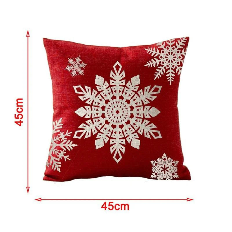 Christmas Pillowcase Cushion Cover – 45x45cm Polyester Home Decor for Living Room