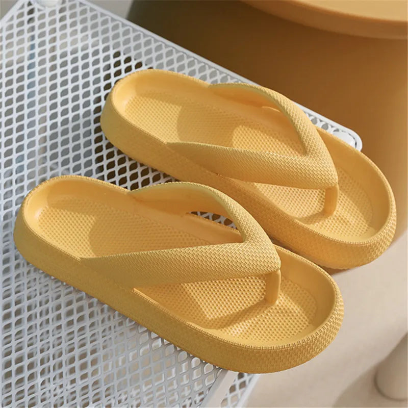 Rimocy Soft EVA Flip Flops - Women’s Non-Slip Cloud Slippers, Thick Platform, Summer Beach Slides