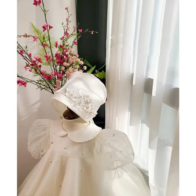 Princess Tulle White Dress for Baby Girls