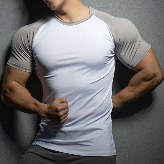 Men Summer Short Sleeve Fitness