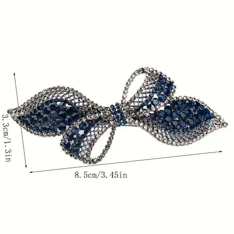 Luxury Zircon Butterfly Knot Hairpin - Fashion Spring Clip for Women & Girls