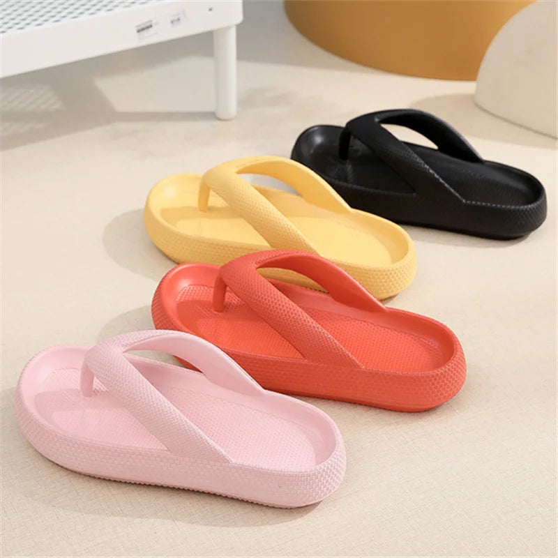 Rimocy Soft EVA Flip Flops - Women’s Non-Slip Cloud Slippers, Thick Platform, Summer Beach Slides