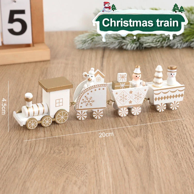 Christmas Wooden Train Ornament -Holiday Decoration & Kids Gift