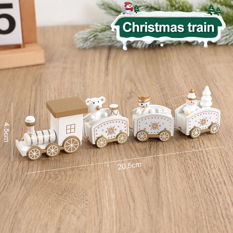 Christmas Wooden Train Ornament -Holiday Decoration & Kids Gift