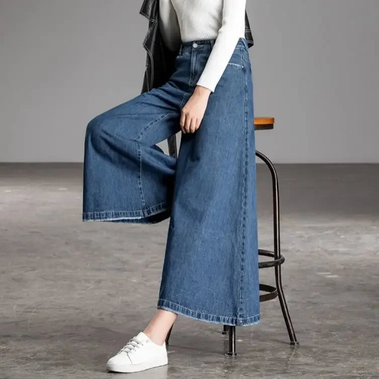 Korean Wide-Leg High Waist Mom Jeans - Baggy Y2K Streetwear Pants