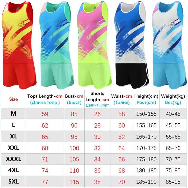 Men's Quick Dry Tracksuit - Running Vest & Shorts Set for Marathon, Fitness, Jogging