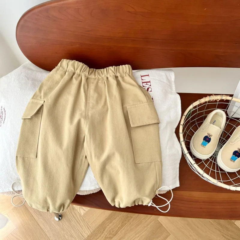 Spring Boys' Cargo Pants - Loose Fit Trousers