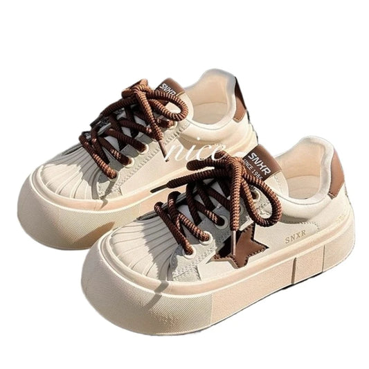 Retro Y2K Canvas Skate Shoes - Khaki Punk Hip Hop Sneakers for Men & Women