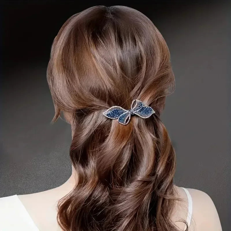 Luxury Zircon Butterfly Knot Hairpin - Fashion Spring Clip for Women & Girls