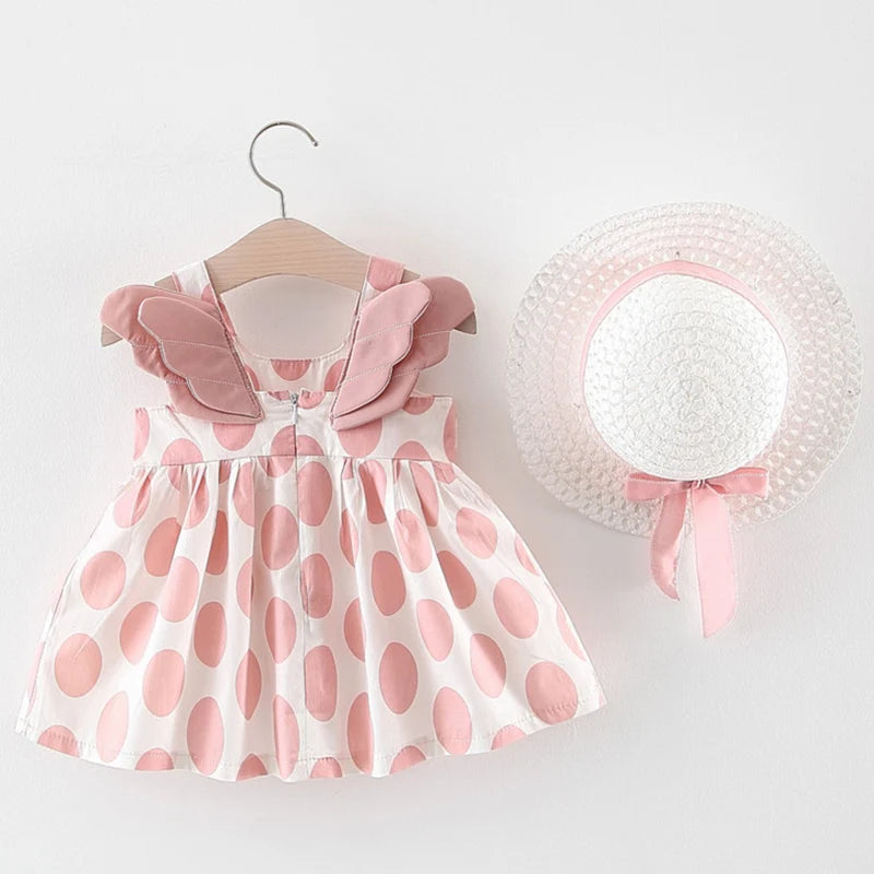 Baby Girl Summer 2-Piece Set - Striped Dress & Shorts