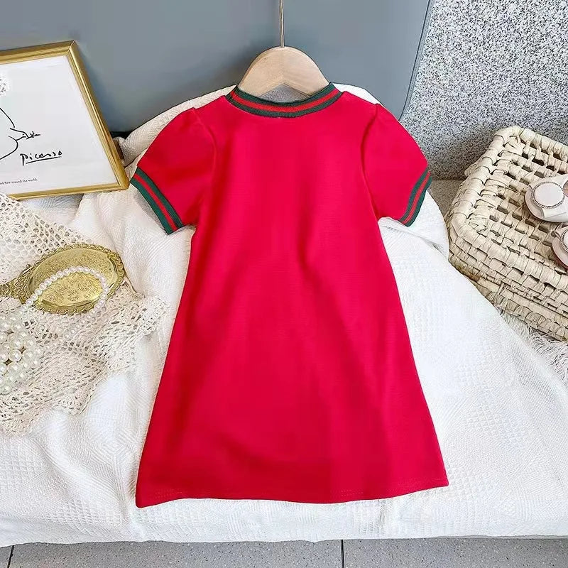 Summer  Dresses for Girls Short Sleeve Dress - 3-9 Years