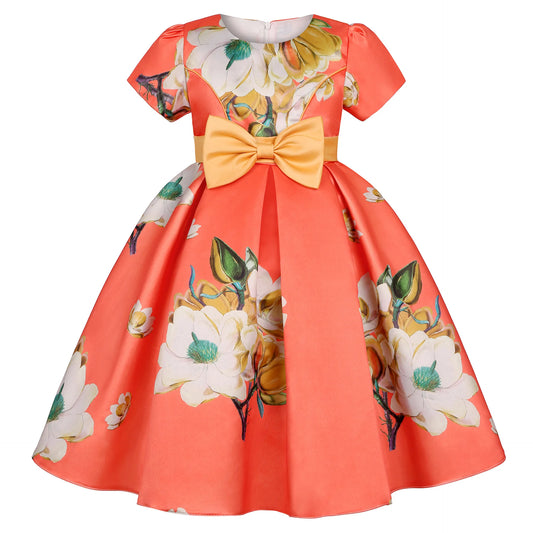 Elegant Floral Princess Dress for Girls