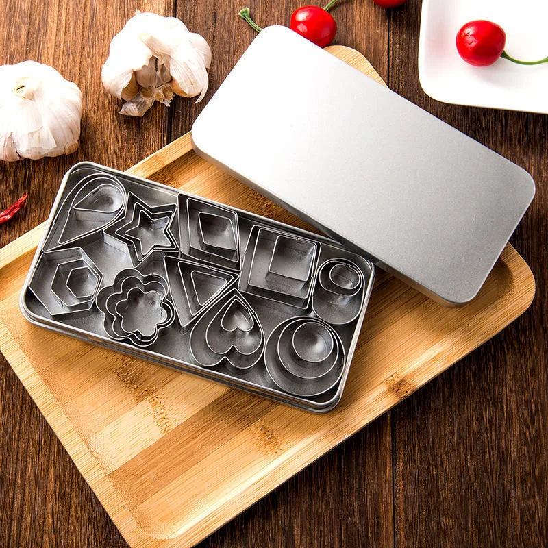 1/30Pcs Stainless Steel Cake Molds – Heart, Star, Flower Shape Pastry & Cookie Cutters