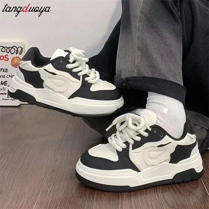 Kawaii Platform Sneakers - Women's Casual Korean Style