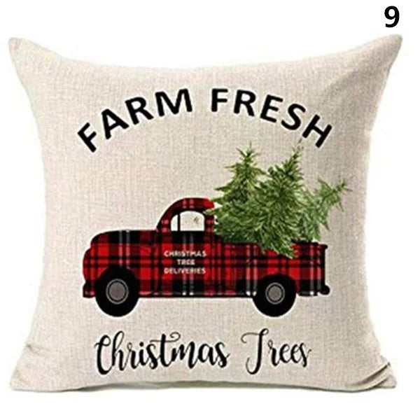 Christmas Pillowcase Cushion Cover – 45x45cm Polyester Home Decor for Living Room