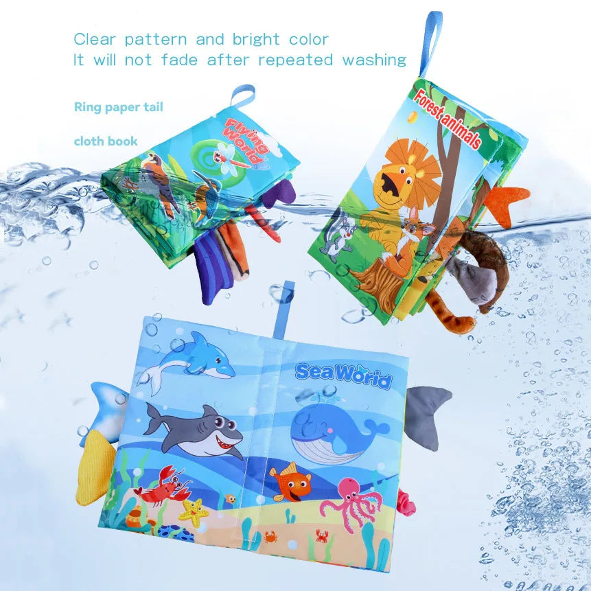 Toddlers' Educational Cloth Book: Cartoon Animal Tails