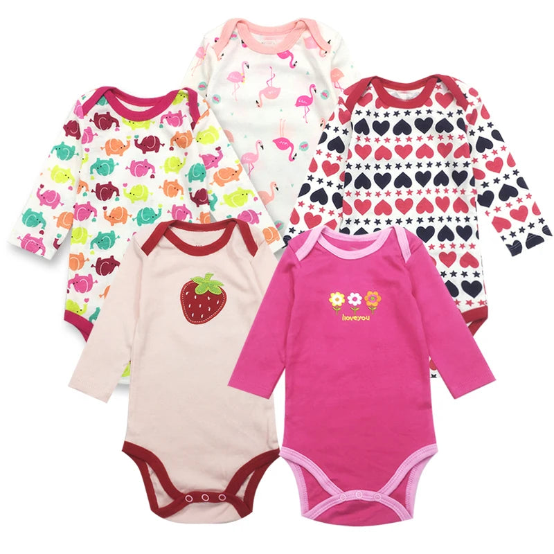 5piece/lot Baby Bodysuit Newborn Babies Boys Girls