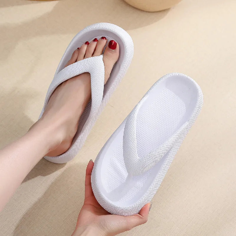 Rimocy Soft EVA Flip Flops - Women’s Non-Slip Cloud Slippers, Thick Platform, Summer Beach Slides