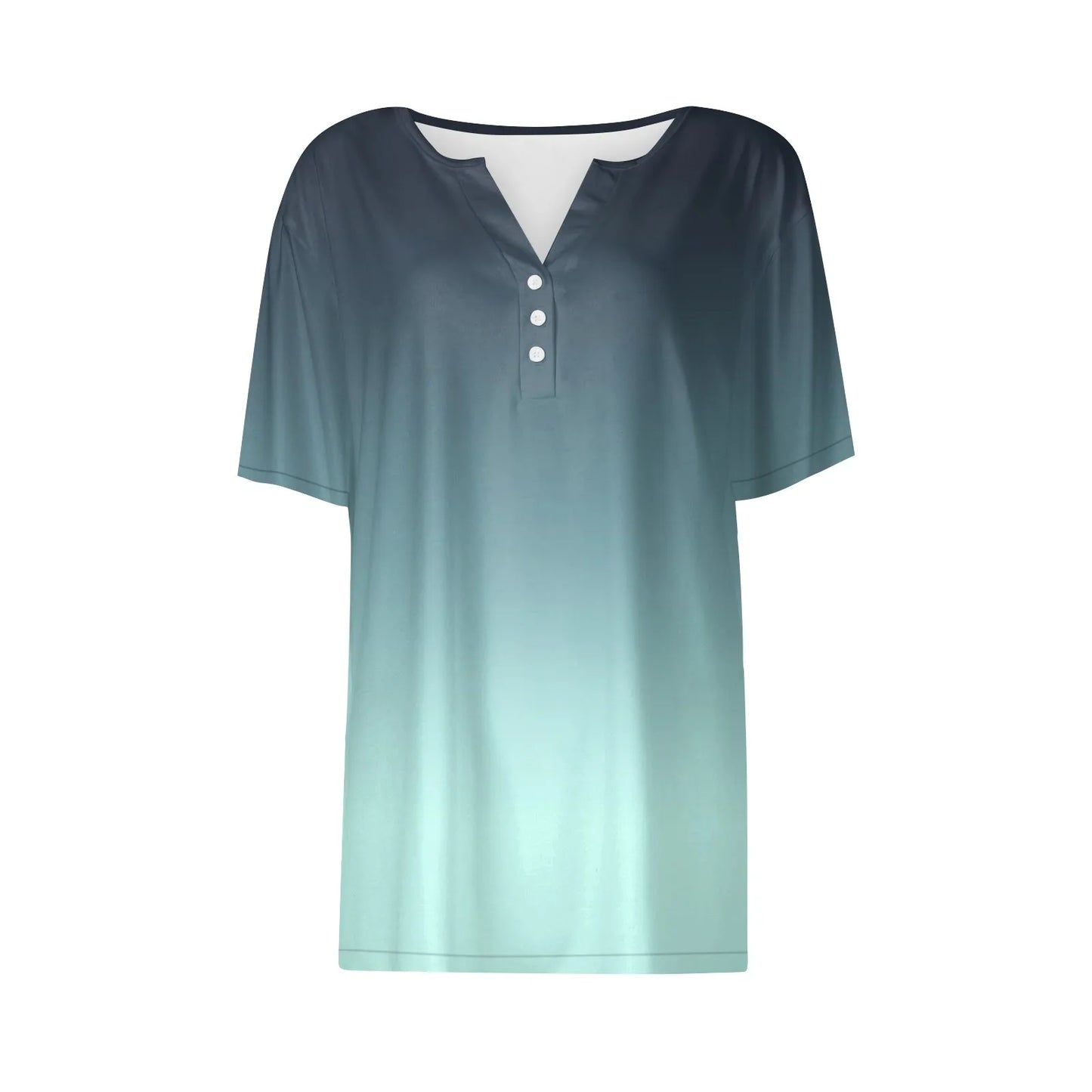 Women’s V-Neck Print Tee: Short Sleeve Fashion Top