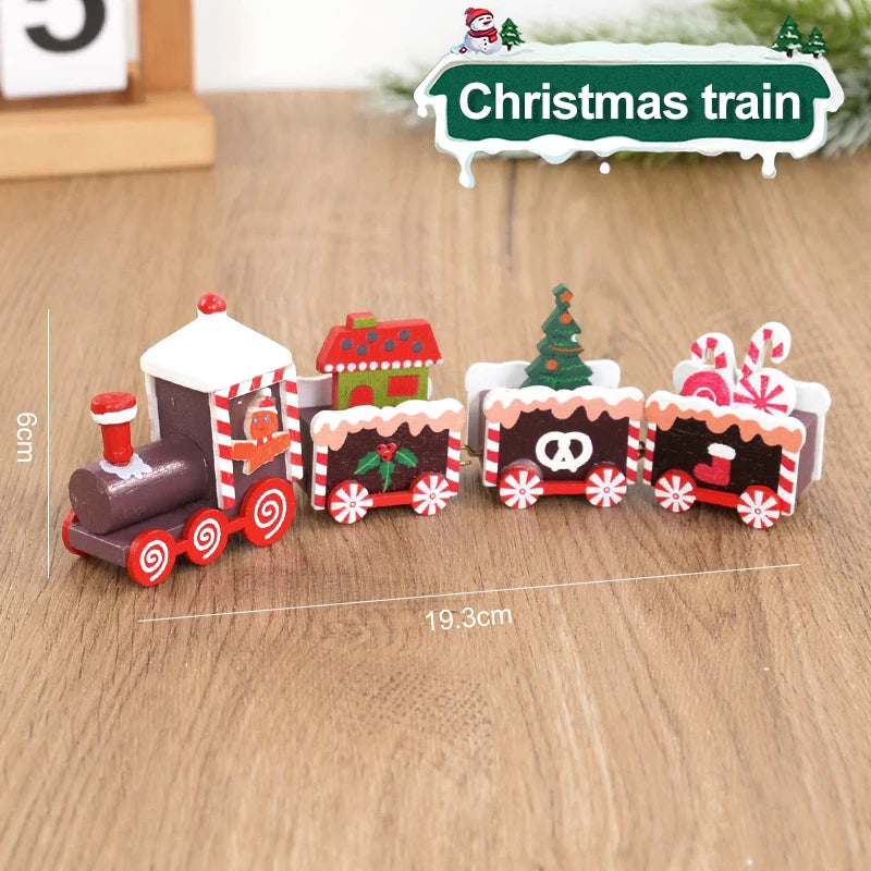 Christmas Wooden Train Ornament -Holiday Decoration & Kids Gift