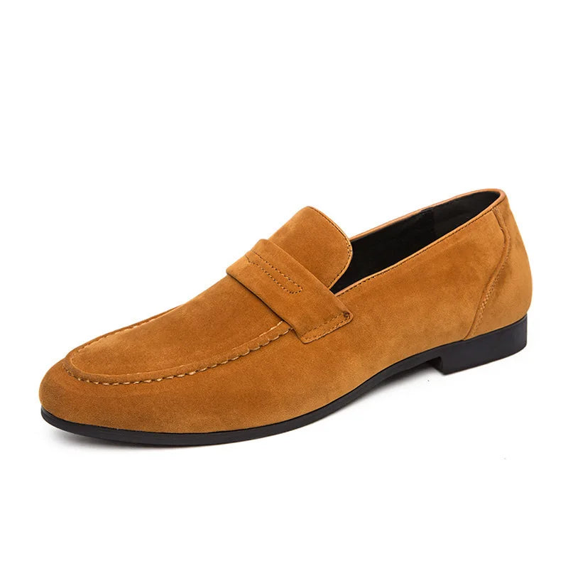 Luxury Suede Slip-On Loafers for Men – Breathable Casual Driving Shoes